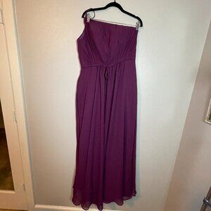 Cocomelody Dress Size US 16 Long Bridesmaid Formal Purple One Shoulder